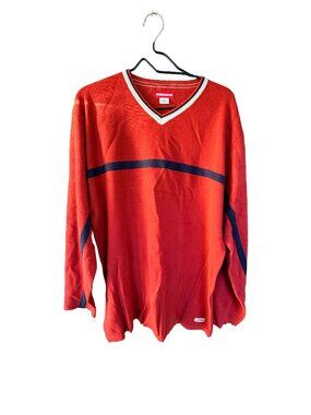 UnionBay Colorblock V-Neck Sweater XL Y2K Skater Streetwear Oversized
